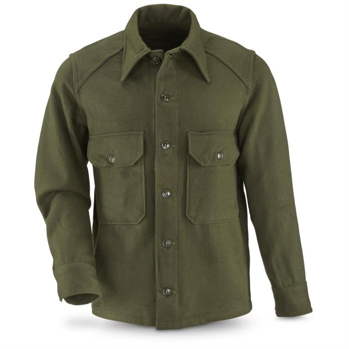 Mens military style dress shirt