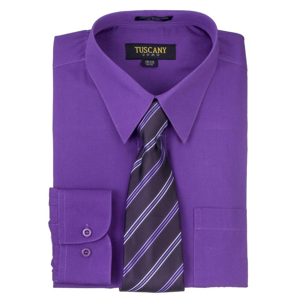 Dark purple dress shirt men