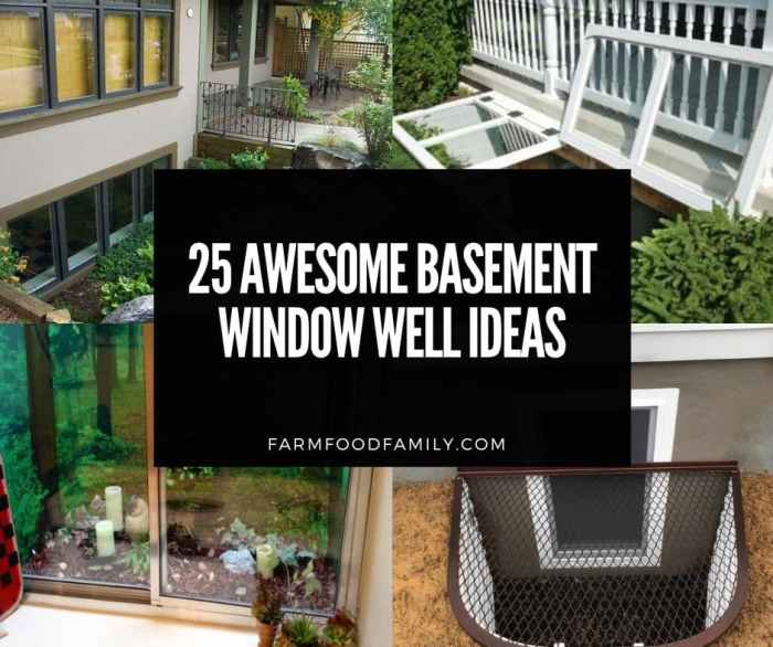 How to decorate basement window well