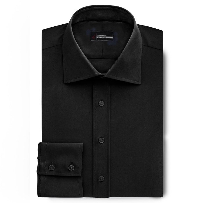 Mens all black dress shirt