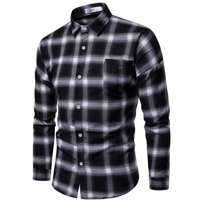 Red plaid mens dress shirt