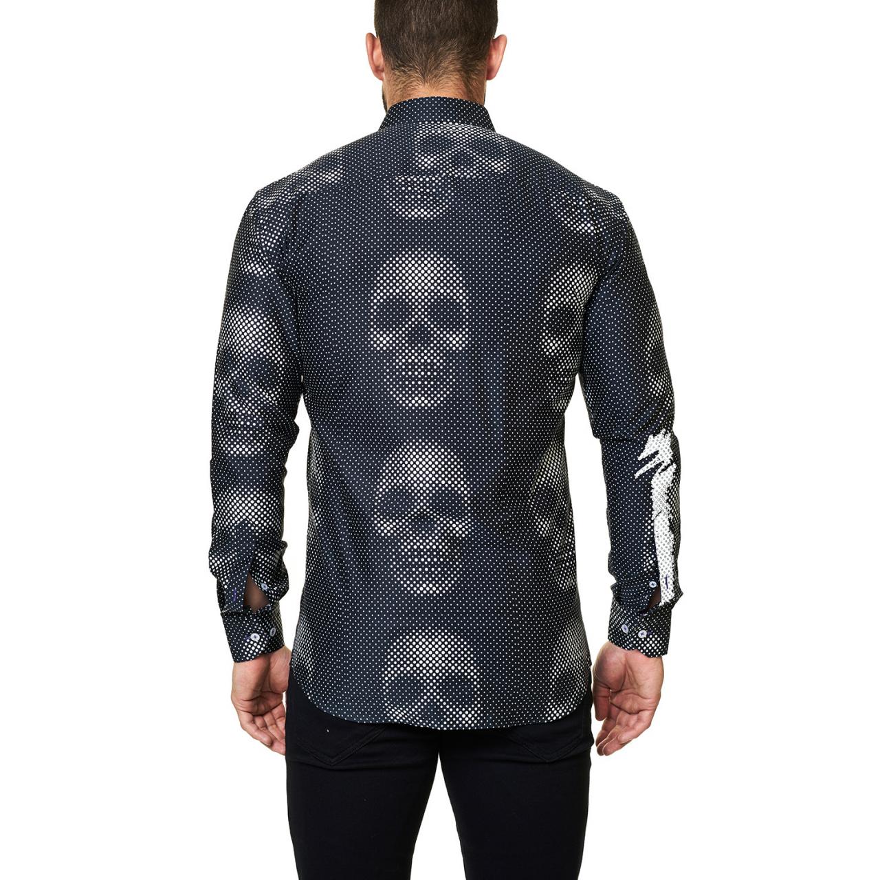 Skull dress shirt for men