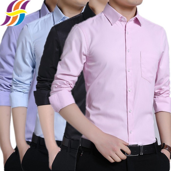 Men's dress shirts slim fit non iron